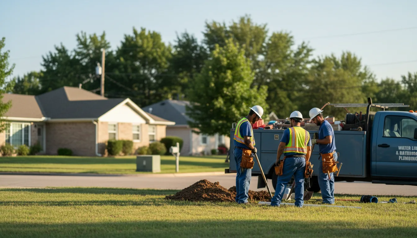 Residential water line and bathroom plumbing service in Campbellsport, WI